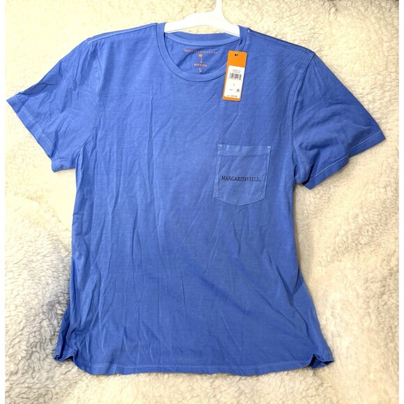 Margaritaville Blue T-shirt Lost In Paradise Short Sleeve Tee Palace Blue L - Picture 2 of 4